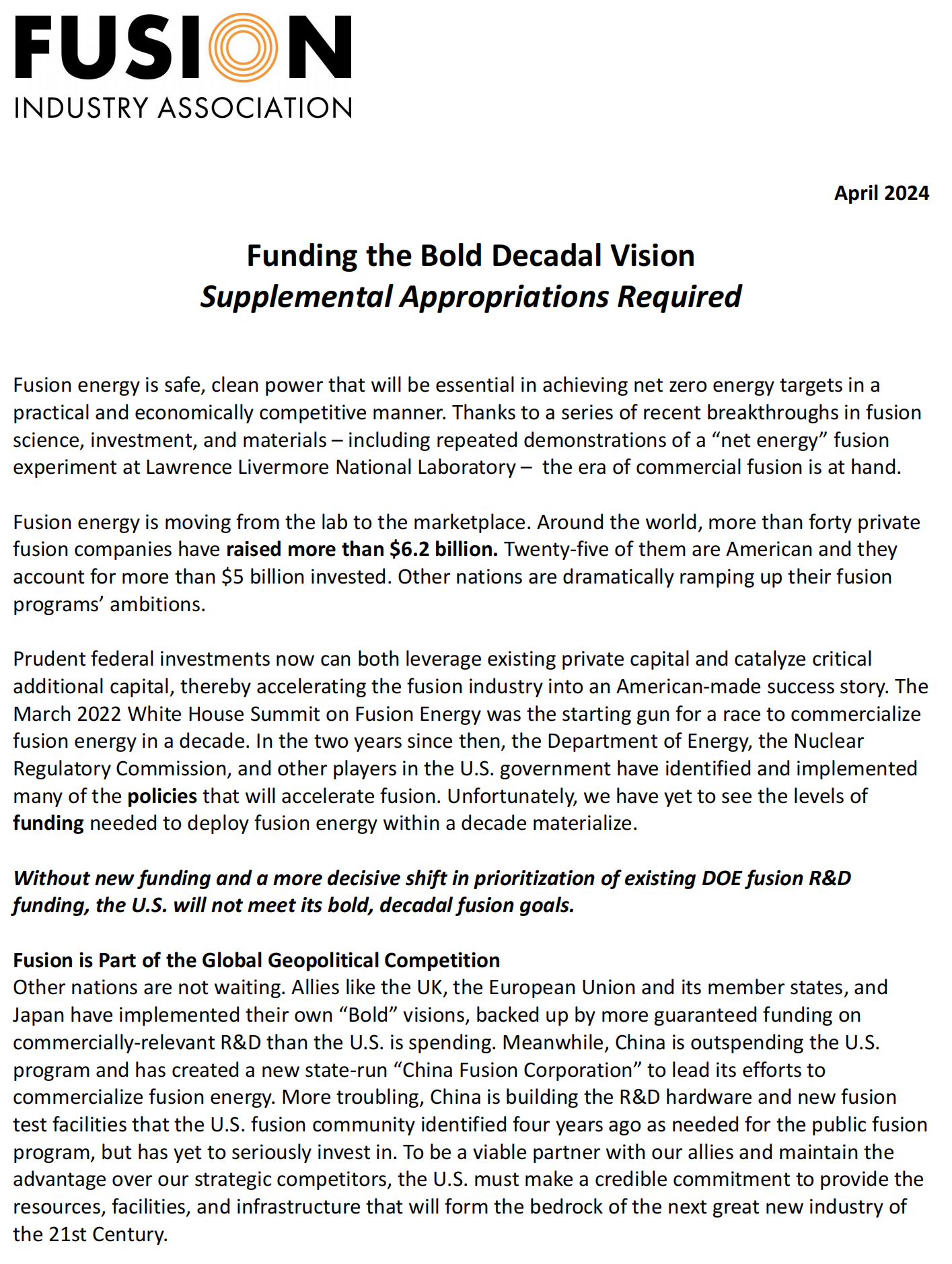 FIA Proposal_ Funding the Bold Decadal Vision - Supplemental Approps (1)_00.png